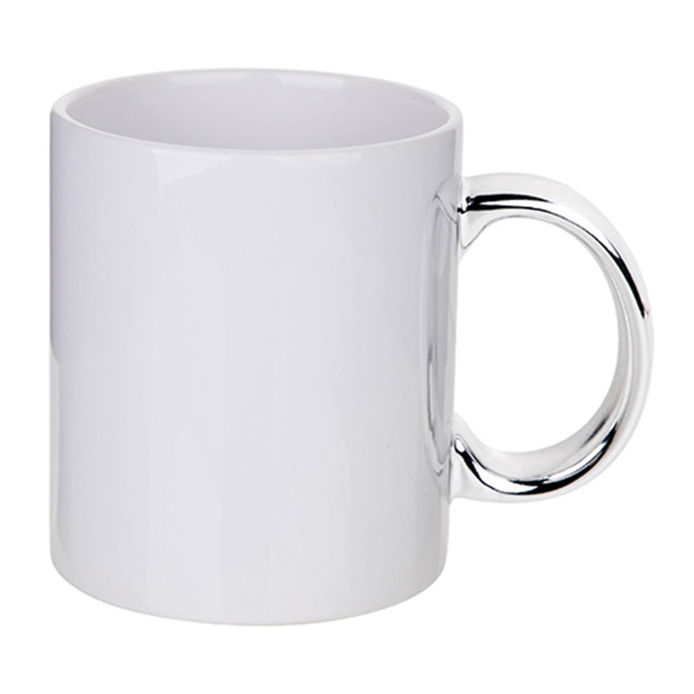 HPN SubliCraft 11 oz. Plated Handle Sublimation Ceramic Mug - 12 per case