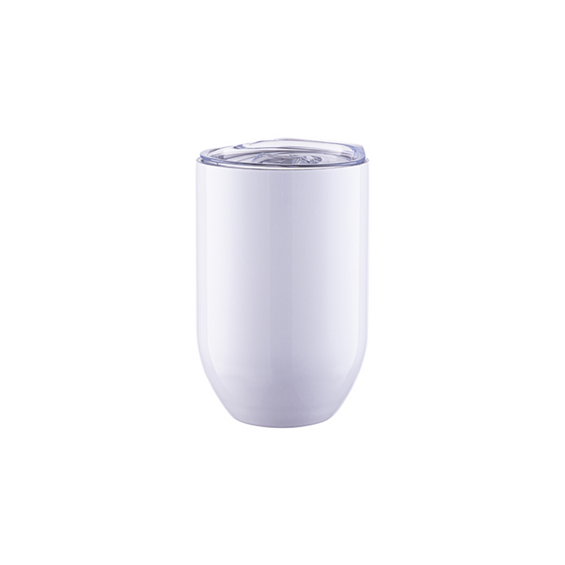 HPN SubliCraft 12 oz. White Sublimation Stainless Steel Lowball Tumbler Individual Tumbler by HeatPressNation