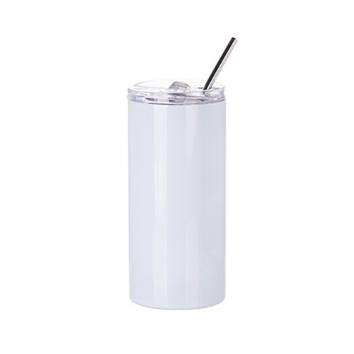 HPN SubliCraft 16 oz. White Sublimation Stainless Steel Skinny Tumbler