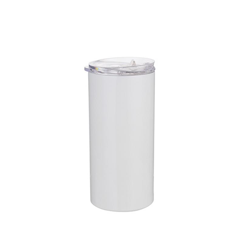 HPN SubliCraft 16 oz. White Sublimation Stainless Steel Skinny Tumbler