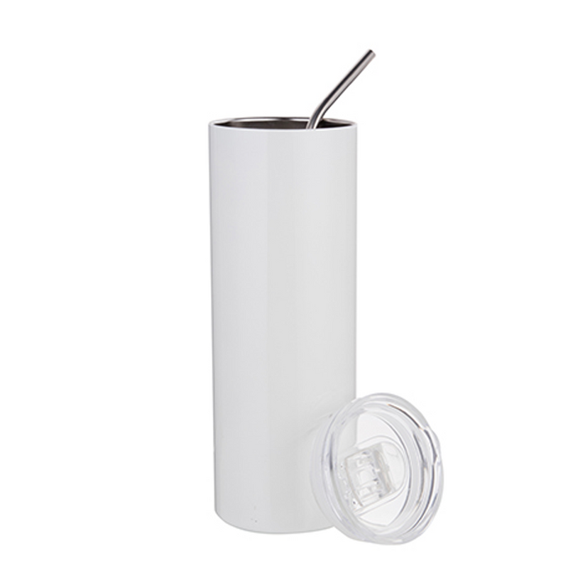 HPN SubliCraft 20 oz. Sublimation Stainless Steel Skinny Tumbler with Straw