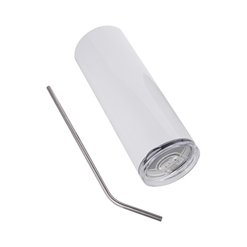 HPN SubliCraft 20 oz. Sublimation Stainless Steel Skinny Tumbler with Straw