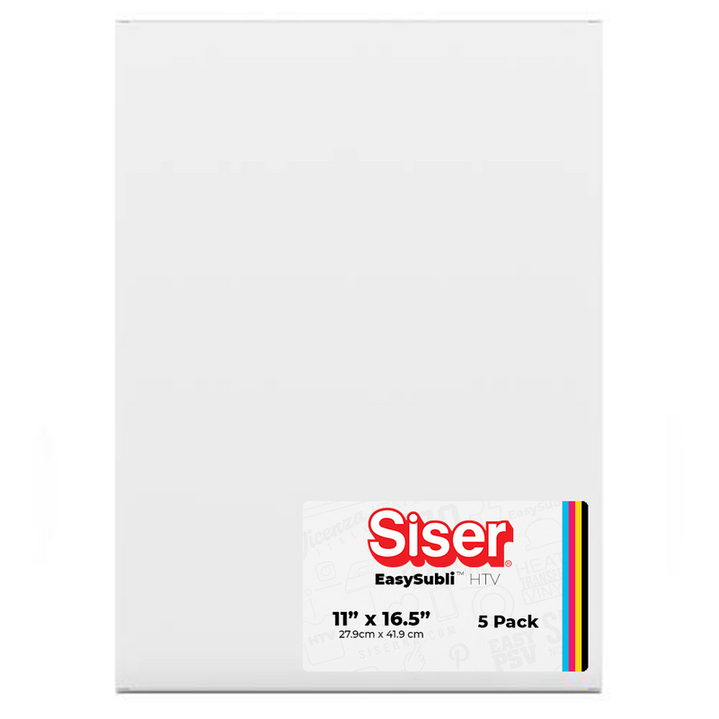Siser EASYSUBLI Heat Transfer Vinyl - 11" x 16.5" - 5 Sheets