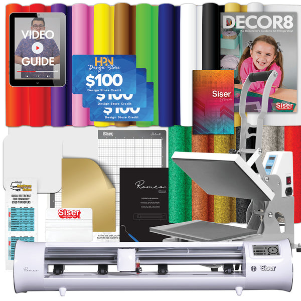 Siser Romeo 24 Vinyl Cutter Bundle with CraftPro Heat Press