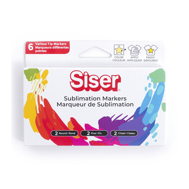 Siser Sublimation Markers Black Pack (6ct) - HeatPressNation