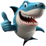 Shark Thumbs Up Design - HeatPressNation