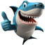 Shark Thumbs Up Design