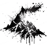 Monochrome Multi Mountain Design - HeatPressNation