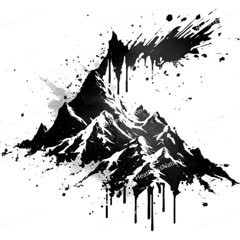 Monochrome Multi Mountain Design