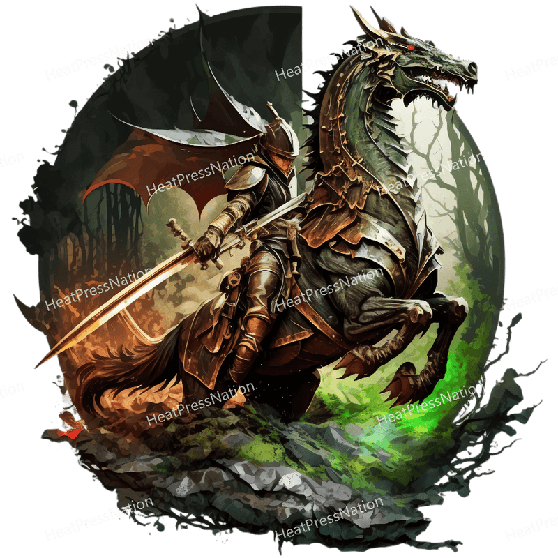 Sword Warrior on Dragon Design