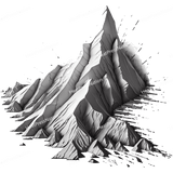 Grayscale Mountain Design - HeatPressNation