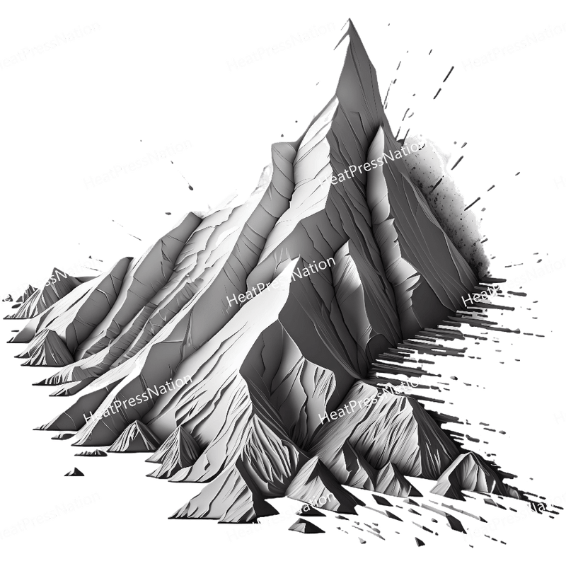Grayscale Mountain Design