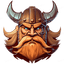 Detailed Warrior Viking Design