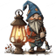 Gnome near Lamp Design