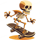 Skateboarding Skeleton Design - HeatPressNation