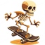 Skateboarding Skeleton Design