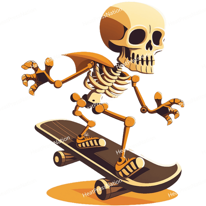 Skateboarding Skeleton Design