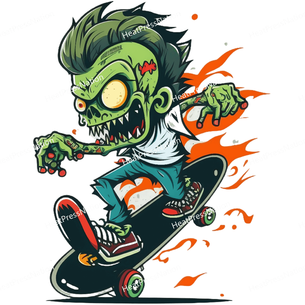 Skating Zombie Design - HeatPressNation