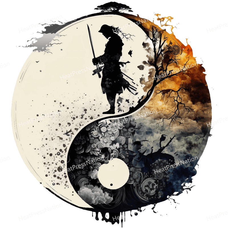 Samurai Ying Yang Design