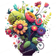 Artsy Flower Design - HeatPressNation