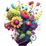 Artsy Flower Design - HeatPressNation