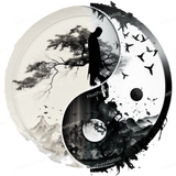 Monk Ying Yang Design - HeatPressNation