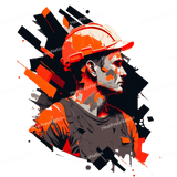 Splatter Construction Red Design
