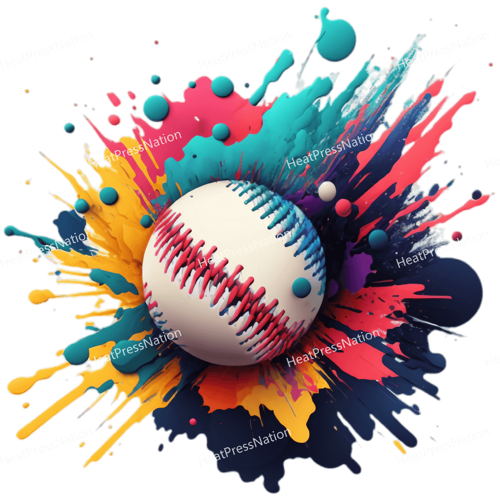 Ink Splatter Baseball Splatter Baseball Design
