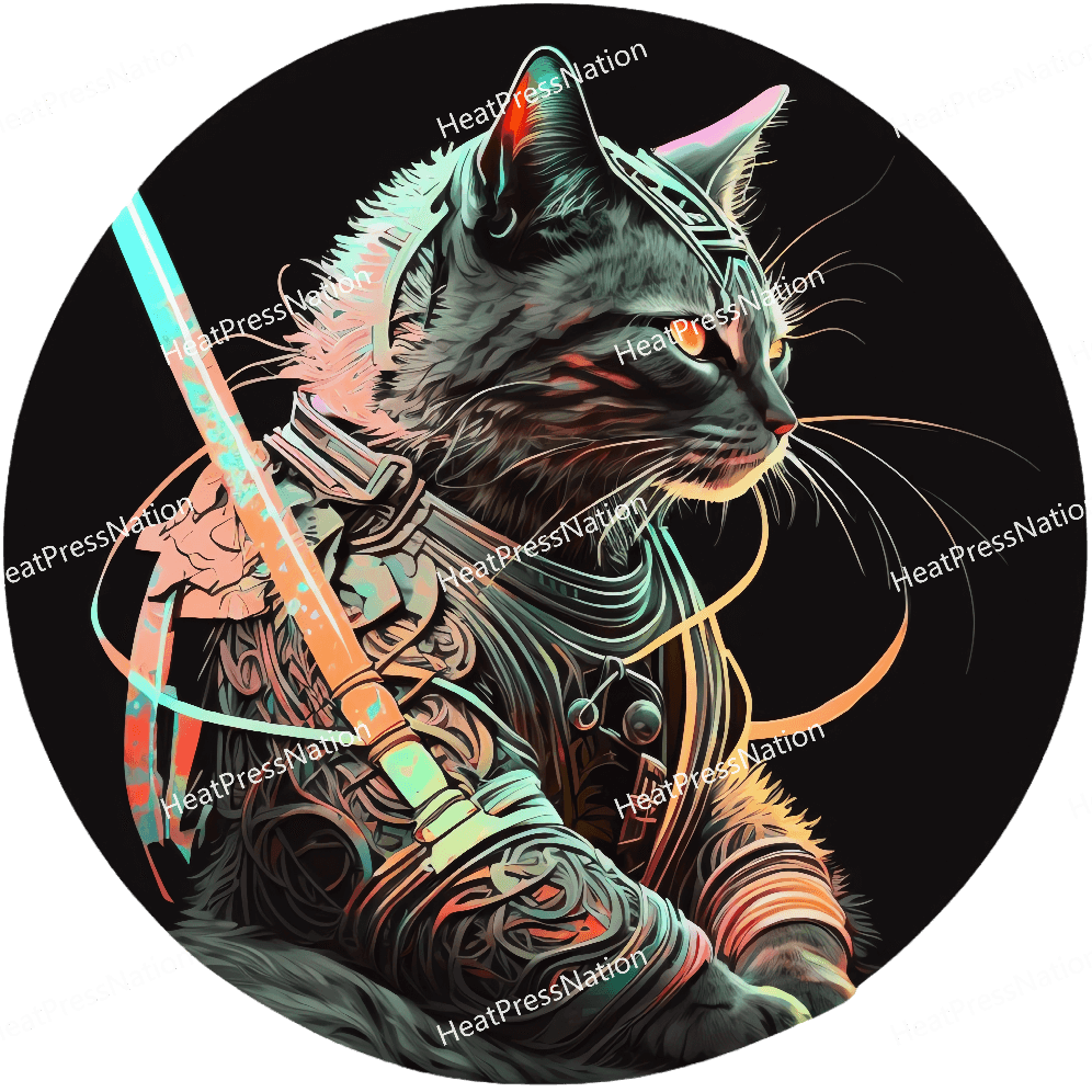 Side View Cat Fighter Design - HeatPressNation