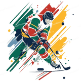 Splatter Hockey Player Design - HeatPressNation