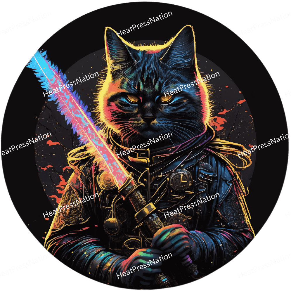 Front Cat Fighter Design - HeatPressNation