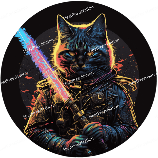 Front Cat Fighter Design - HeatPressNation
