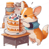 Dog Eating Cake Design - HeatPressNation
