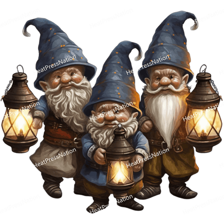 Gnome Triplets Design - HeatPressNation