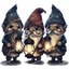 Gnomes with Laterns Design