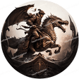 Dragon Warrior Badge Design - HeatPressNation