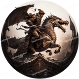 Dragon Warrior Badge Design - HeatPressNation