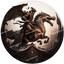 Dragon Warrior Badge Design