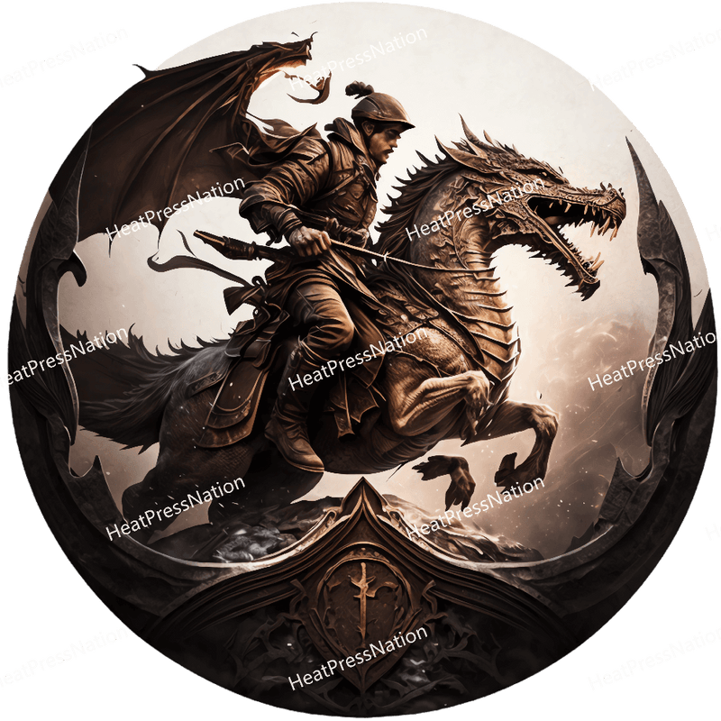 Dragon Warrior Badge Design