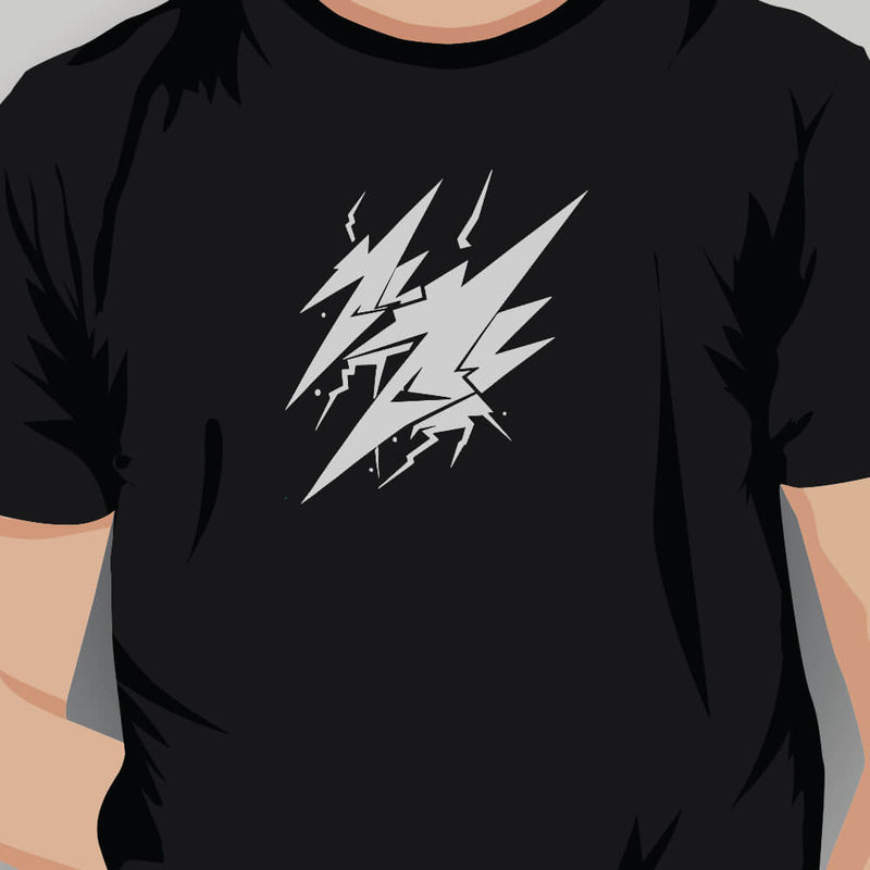 Large Lightning Bolts Vector Design