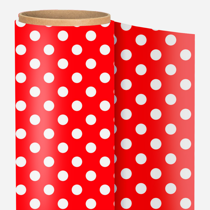 Siser EASYPATTERNS Heat Transfer Vinyl Polka Dot Red