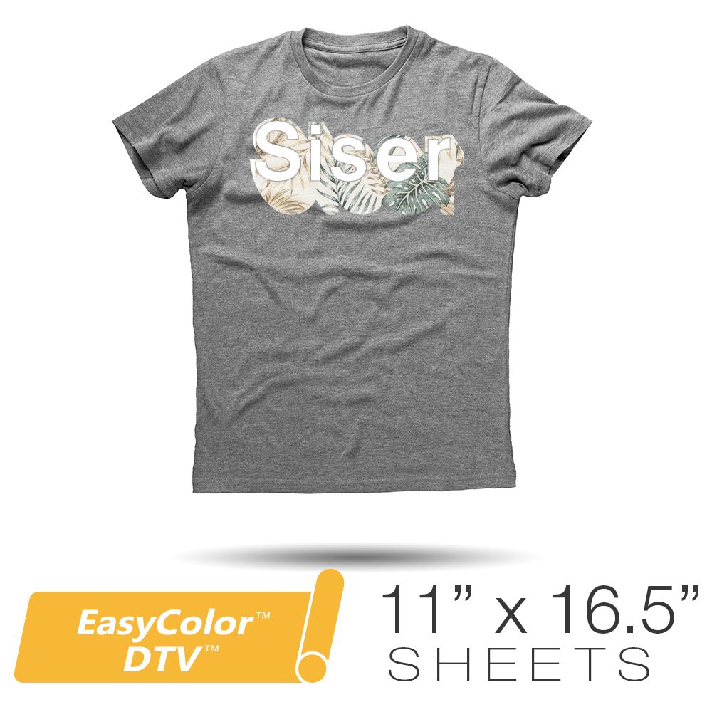 Siser EasyColor™ DTV™ Inkjet Printable Heat Transfer Vinyl - 11" x 16.5" - 25 Sheets - HeatPressNation
