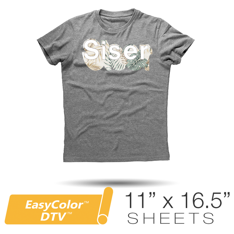 Siser EasyColor DTV - Inkjet Direct to Vinyl Sheets NEW SIZE 11 x 16.5