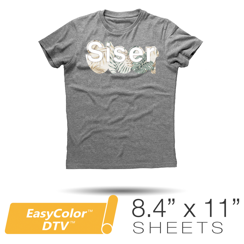 Siser EasyColor™ DTV™ Inkjet Printable Heat Transfer Vinyl - 8.4 x 11