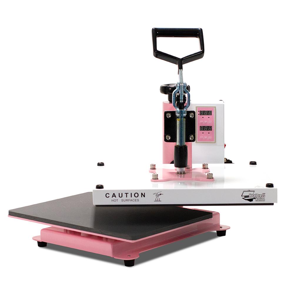 Heat Press Nation CraftPro 13 x 9 High Pressure Crafting Transfer Machine  : Pink