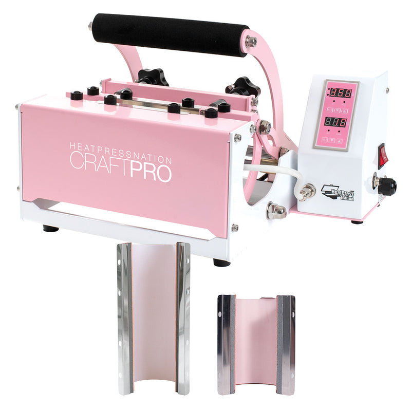 Heat Press Nation CraftPro Mug and Tumbler Transfer Machine Heat Press : Pink