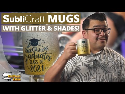 HPN SubliCraft 11 oz. Glitter Gradient Sublimation Ceramic Mug - 36 per case