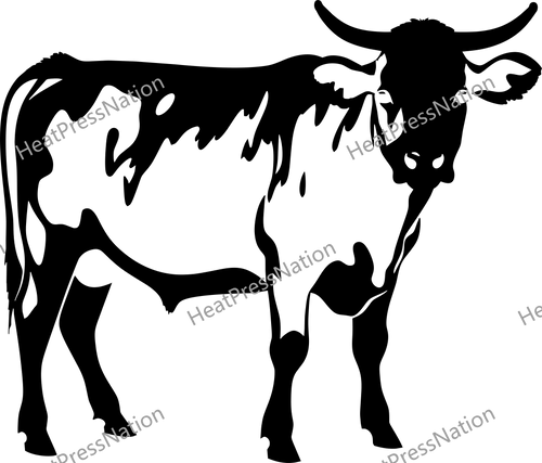 Standing Cow Vector Design