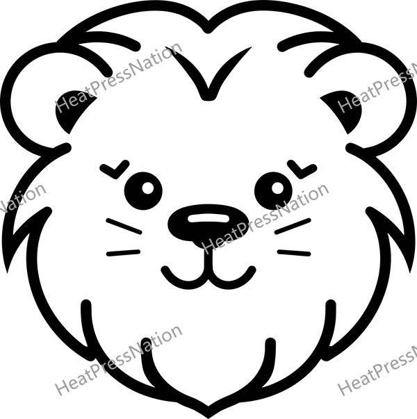 Simplistic Lion Head Vector Design