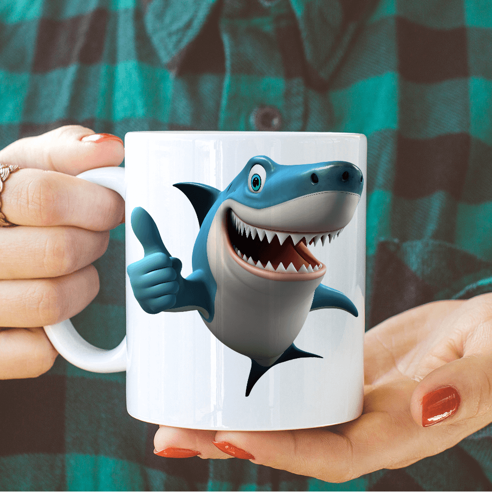 Shark Thumbs Up Design - HeatPressNation